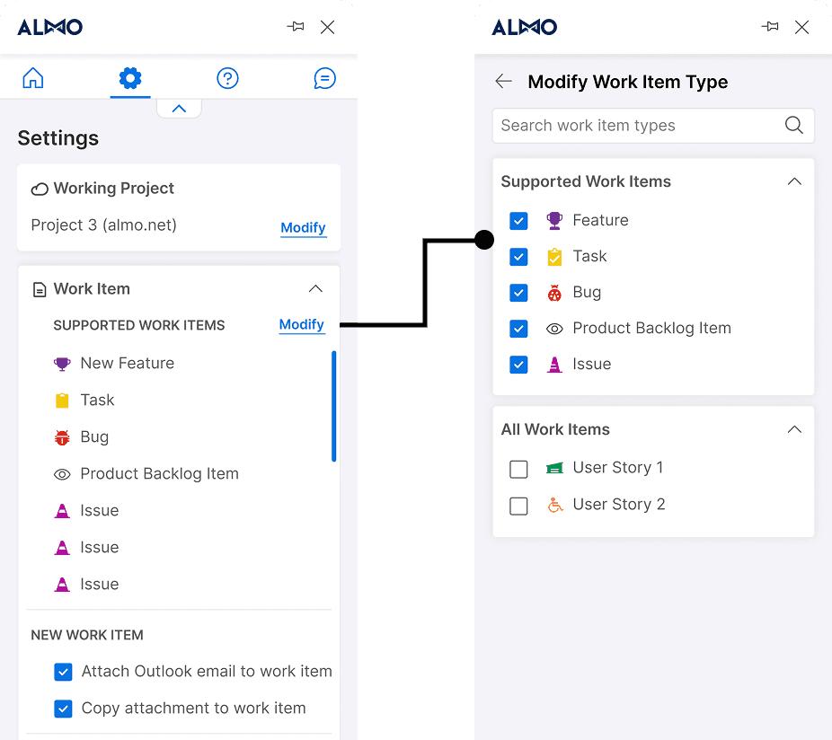 Configure Work Item Preferences
