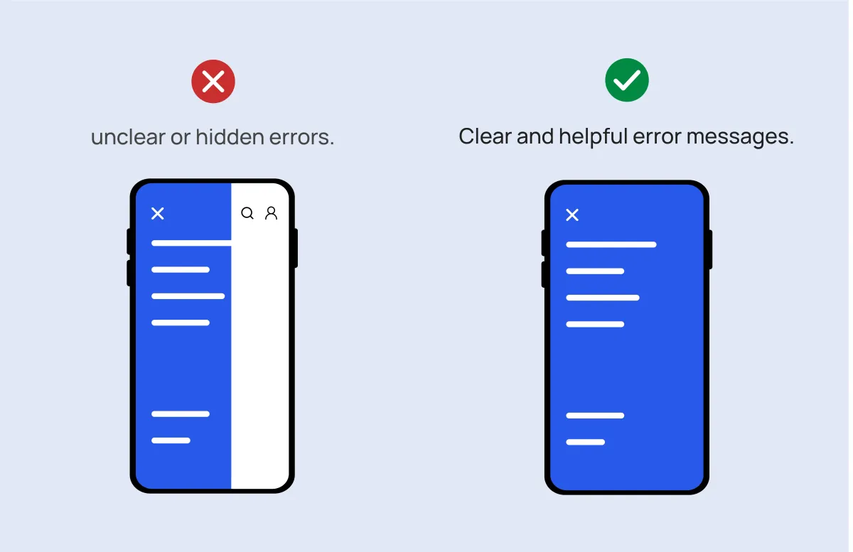 Unclear Navigation and Hidden Menu Systems